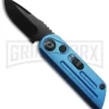 Bear Ops Bold Action XIV Blue Stainless Steel Automatic Knife - Black Plain