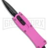Belly Button Pink OTF Automatic Knife - Black Plain