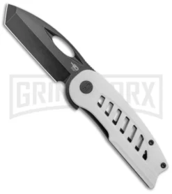 Bestech Knives Explorer White Tanto Liner Lock Knife - Black Stonewash Plain