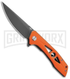 Bestech Knives Eye Of Ra Orange G-10 Folding Knife - Gray Plain