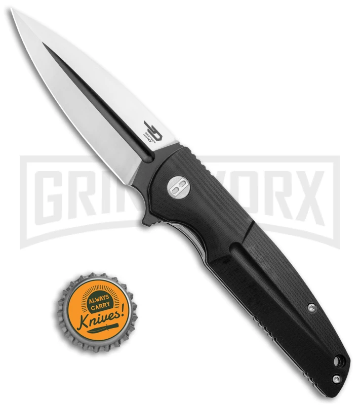Bestech Knives Fin Black Liner Lock Knife - Two Tone Plain 4 Bestech Knives Fin Black Liner Lock Knife - Two Tone Plain - Image 4