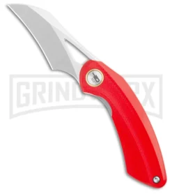 Bestech Knives Bihai Red G-10 Pocket Knife - Satin/SW Plain