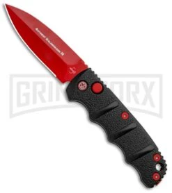 Boker Mini Kalashnikov Black Automatic Knife - Red Plain