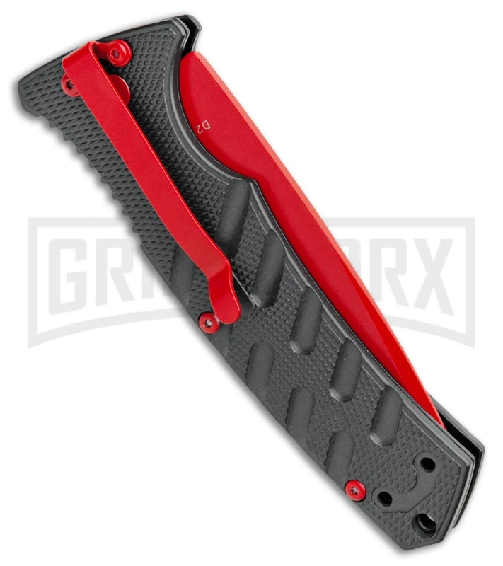 Boker Plus Black Widow Strike Automatic Knife - Drop Point Red 3 Boker Plus Black Widow Strike Automatic Knife - Drop Point Red - Image 3