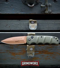 Boker Kalashnikov Desert Warrior Dagger Automatic Knife - Copper Plain -Grindworx Shop Boker Desert Warrior Kalashnikov Dagger Automatic Knife OD Green Copper BHQ30436 kp tool box 2 web large