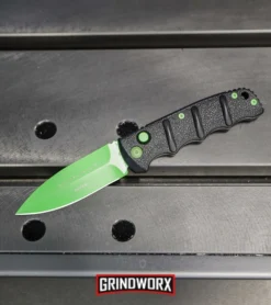 Boker Kalashnikov Automatic Knife - D2 Dagger Electric Green Plain -Grindworx Shop Boker Green Mamba Kalashnikov Dagger Automatic Knife Electric Green BHQ 95401 kp metal web large 1