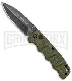 Boker Kalashnikov OD Green Automatic Knife - Dagger Smokewash Plain
