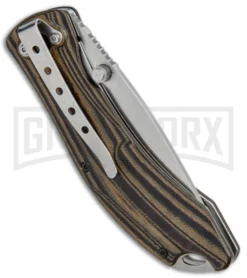 Boker Magnum Dark Earth Brown G-10 Folding Knife - Satin Plain -Grindworx Shop Boker Magnum Dark Earth LL Brown G 10 01SC656 BHQ 34125 jr side large