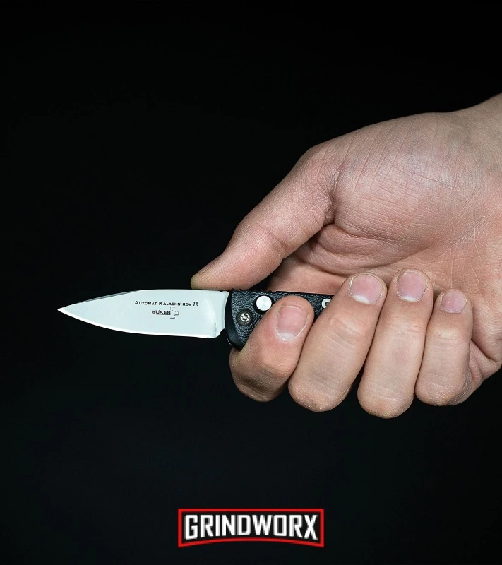 Boker Mini Kalashnikov Black Automatic Knife - Bead Blast Plain 5 Boker Mini Kalashnikov Black Automatic Knife - Bead Blast Plain - Image 5