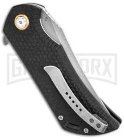 Boker Golem Liner Lock Knife Black G-10 - Stonewash Plain -Grindworx Shop Boker Plus Golem BHQ 136260 td side large