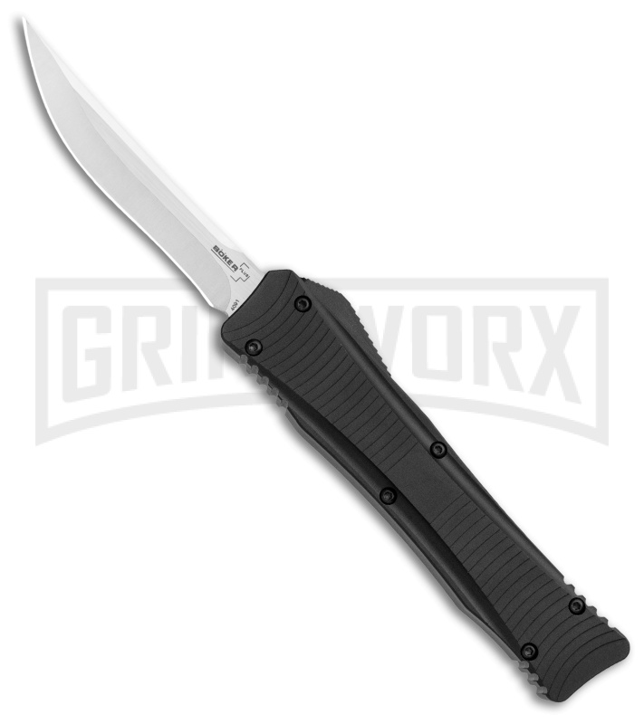 Grindworx Shop 15 Grindworx Shop -Grindworx Shop Boker Plus Lhotak Eagle Black Aluminum OTF Automatic Knife Satin Plain GX 35303 jr large 1