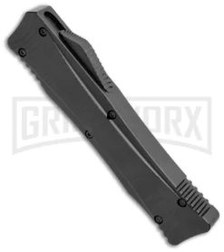 Boker Plus Lhotak Eagle Black Aluminum OTF Automatic Knife - Satin Plain -Grindworx Shop Boker Plus Lhotak Eagle Black Aluminum OTF Automatic Knife Satin Plain GX 35303 jr spine large
