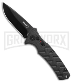 Boker Plus Strike Automatic Knife - Drop Point Black Plain