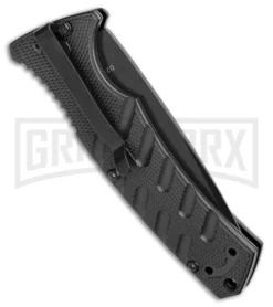 Boker Plus Strike Automatic Knife - Drop Point Black Plain 8 Boker Plus Strike Automatic Knife - Drop Point Black Plain -Grindworx Shop Boker Plus Strike Bowie Auto Black 01BO433NSOI BHQ 97031 jr side large