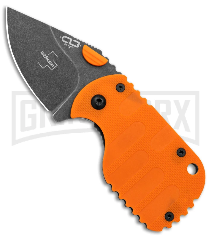 Boker Plus Subcom 2.0 Orange Frame Lock Knife - Serr 1 Boker Plus Subcom 2.0 Orange Frame Lock Knife - Serr
