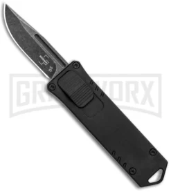 Boker Plus USB OTF Black Automatic Knife Aluminum - Black SW Plain
