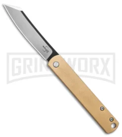 Boker Plus Zensin 42 Brass Slip Joint Knife - Satin Plain