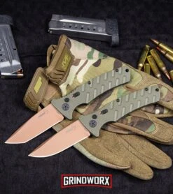 Boker Plus Strike Desert Warrior OD Green Automatic Knife - Tanto Copper Plain 15 Boker Plus Strike Desert Warrior OD Green Automatic Knife - Tanto Copper Plain -Grindworx Shop Boker Strike Drop Point Desert Warrior Automatic Knife OD Green Copper BHQ 70998 kp tactical webv large
