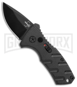 Boker Stubby Strike Black Automatic Knife CA Legal - Black