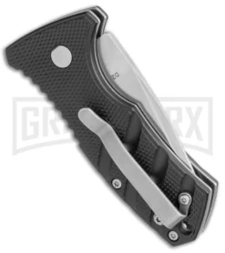 Boker Stubby Strike Black Automatic Knife - Stonewash -Grindworx Shop Boker Stubby Strike CA Legal Auto SW 01BO440NSOI BHQ 99646 jr side large