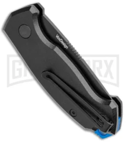 Boker Vox Kompakt CA Legal Automatic Knife - Drop Point Black Plain -Grindworx Shop Boker Vox Kompakt CA Legal Auto Knife Black 01BO624NSOI BHQ 95711 jr side 2 large