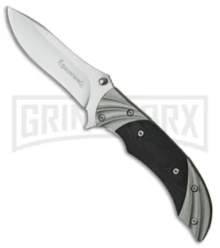 Browning The Clash Black G-10 Folding Knife - Satin Plain