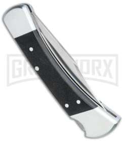 Buck Knives Buck 110 Elite Automatic Black G-10 Lockback Knife - Satin Plain -Grindworx Shop Buck 110 Elite Automatic LB Black G 10 Satin 0110BKSA BHQ 79345 jr side 1 large