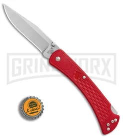 Buck Knives Buck 110 Slim Select Red GFN Lockback Knife - Satin Plain -Grindworx Shop Buck 110 Hunter Select Red GFN BHQ 88707 er bottlecap large