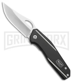 Buck Dealer Tin 247/246 Black Aluminum 2-for-1 Pocket Knife Satin Plain 12 Buck Dealer Tin 247/246 Black Aluminum 2-for-1 Pocket Knife Satin Plain -Grindworx Shop Buck Dealer Tin 247 246 LL Kit BHQ 141778 jr 246 large