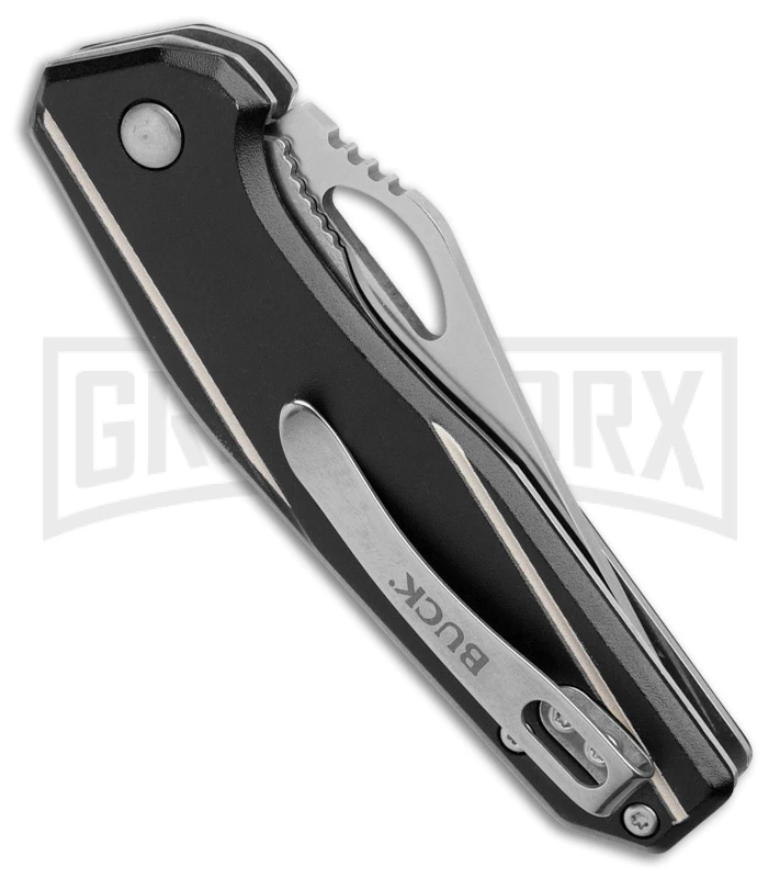 Buck Dealer Tin 247/246 Black Aluminum 2-for-1 Pocket Knife Satin Plain 4 Buck Dealer Tin 247/246 Black Aluminum 2-for-1 Pocket Knife Satin Plain - Image 4