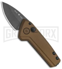 Buck Knives Buck Deploy Bronze Mini Automatic Knife - Gray Plain