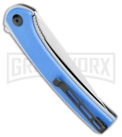 CIVIVI Asticus Blue G-10 Liner Lock Knife - Satin Plain 6 CIVIVI Asticus Blue G-10 Liner Lock Knife - Satin Plain -Grindworx Shop CIVIVI Asticus LL Blue G 10 Damascus C2002C BHQ 109010 jr side large