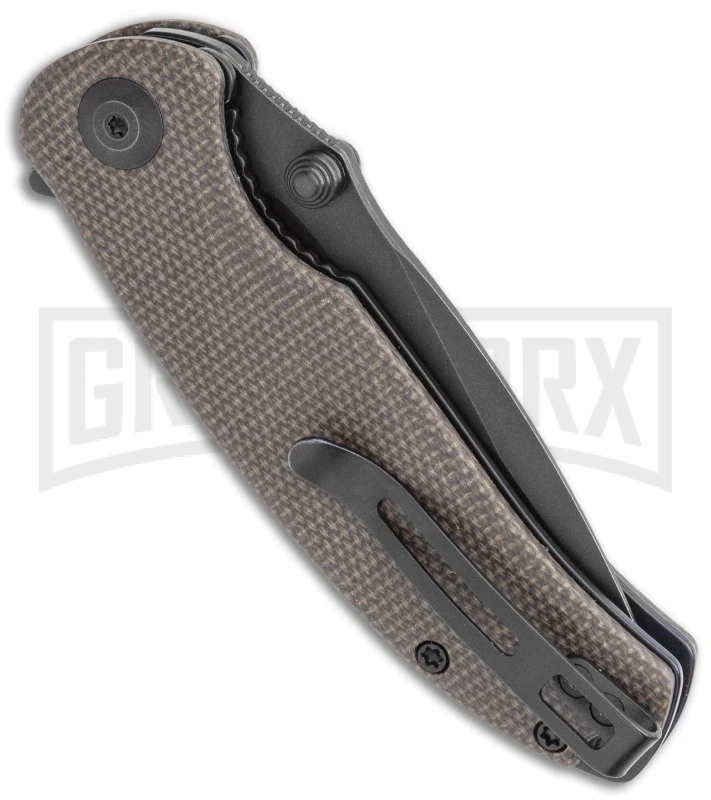 CIVIVI Pintail Dark Green Micarta Liner Lock Knife - Black Stonewash Plain 3 CIVIVI Pintail Dark Green Micarta Liner Lock Knife - Black Stonewash Plain - Image 3