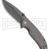 CIVIVI Pintail Dark Green Micarta Liner Lock Knife - Black Stonewash Plain