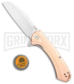 CJRB Cutlery Barranca Copper Liner Lock Knife - Stonewash Plain -Grindworx Shop CJRB Cutlery Barranca LL Copper SW J1909 COP BHQ 105571 jr bottlecap large