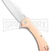 CJRB Cutlery Barranca Copper Liner Lock Knife - Stonewash Plain