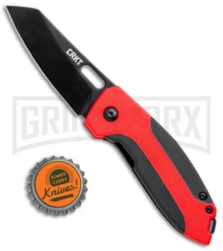 CRKT Burnley Sketch Black/Red Wharncliffe Liner Lock Folding Knife - Black Plain -Grindworx Shop CRKT Burnley Sketch Wharncliffe LL Black 2430 BHQ 71241 jr bottlecap 3 large
