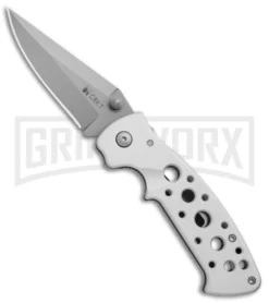 CRKT Crawford Kasper Professional Gray Folding Knife - Gray Plain