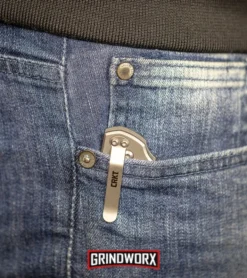 CRKT Pilar Stainless Steel Folding Knife - Satin Plain -Grindworx Shop CRKT Pilar Frame Lock Knife Stainless Steel Satin 5311 BHQ 51848 kp in pocket web large