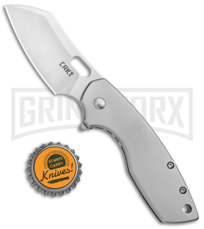 CRKT Pilar Large Stainless Steel Frame Lock Flipper Knife - Satin Plain 4 CRKT Pilar Large Stainless Steel Frame Lock Flipper Knife - Satin Plain - Image 4