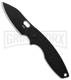 CRKT Pilar III Black G-10 Frame Lock Pocket Knife - Drop Point Black Plain