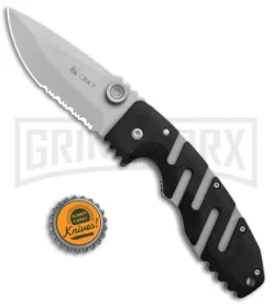 CRKT Ryan Seven Folding Knife - Bead Blast Serr 7 CRKT Ryan Seven Folding Knife - Bead Blast Serr -Grindworx Shop CRKT Ryan Seven LL BB Serr 6813 BHQ 87018 jr bottlecap large