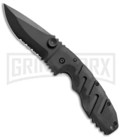 CRKT Ryan Seven Black Folding Knife - Black Serr