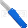 Chud Mini Blue OTF Automatic Knife - Blue Tanto Swedge SW