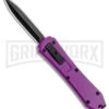 Coffin Blaster Purple DA/OTF Automatic Knife - Black Plain