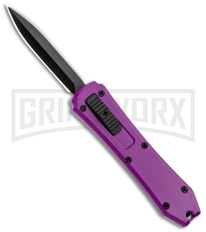 Coffin Blaster Purple DA/OTF Automatic Knife - Black Plain 1 Coffin Blaster Purple DA/OTF Automatic Knife - Black Plain