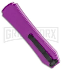 Coffin Blaster Purple DA/OTF Automatic Knife - Black Plain 6 Coffin Blaster Purple DA/OTF Automatic Knife - Black Plain -Grindworx Shop Coffin Blaster Blaster Purple DA OTF Auto Black Plain GX 35365 jr side large