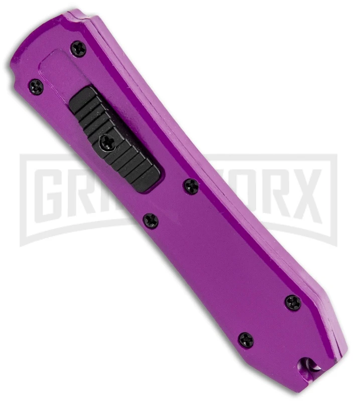 Coffin Blaster Purple DA/OTF Automatic Knife - Black Plain 2 Coffin Blaster Purple DA/OTF Automatic Knife - Black Plain - Image 2
