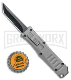 Mini Marvel Grey DA/OTF Automatic Knife - Tanto Black Plain 7 Mini Marvel Grey DA/OTF Automatic Knife - Tanto Black Plain -Grindworx Shop Coffin Blaster Extreme Gray DA Tanto Black Plain GX 34981 jr bottlecap large