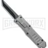 Mini Marvel Grey DA/OTF Automatic Knife - Tanto Black Plain